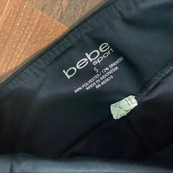 BEBE Y2K Black Leggings pants Sz Small - Picture 3 of 3